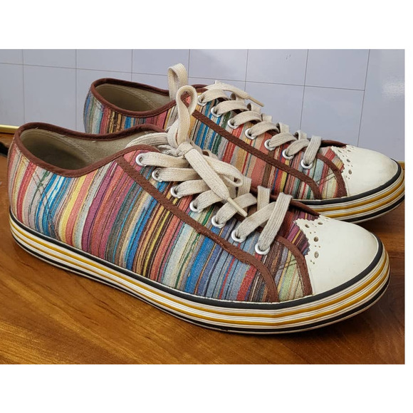 Paul Smith Men Shoes Multicolor Signature Striped Like New main image 14